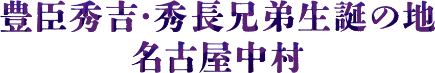 豊臣秀吉･秀長兄弟生誕の地 名古屋中村